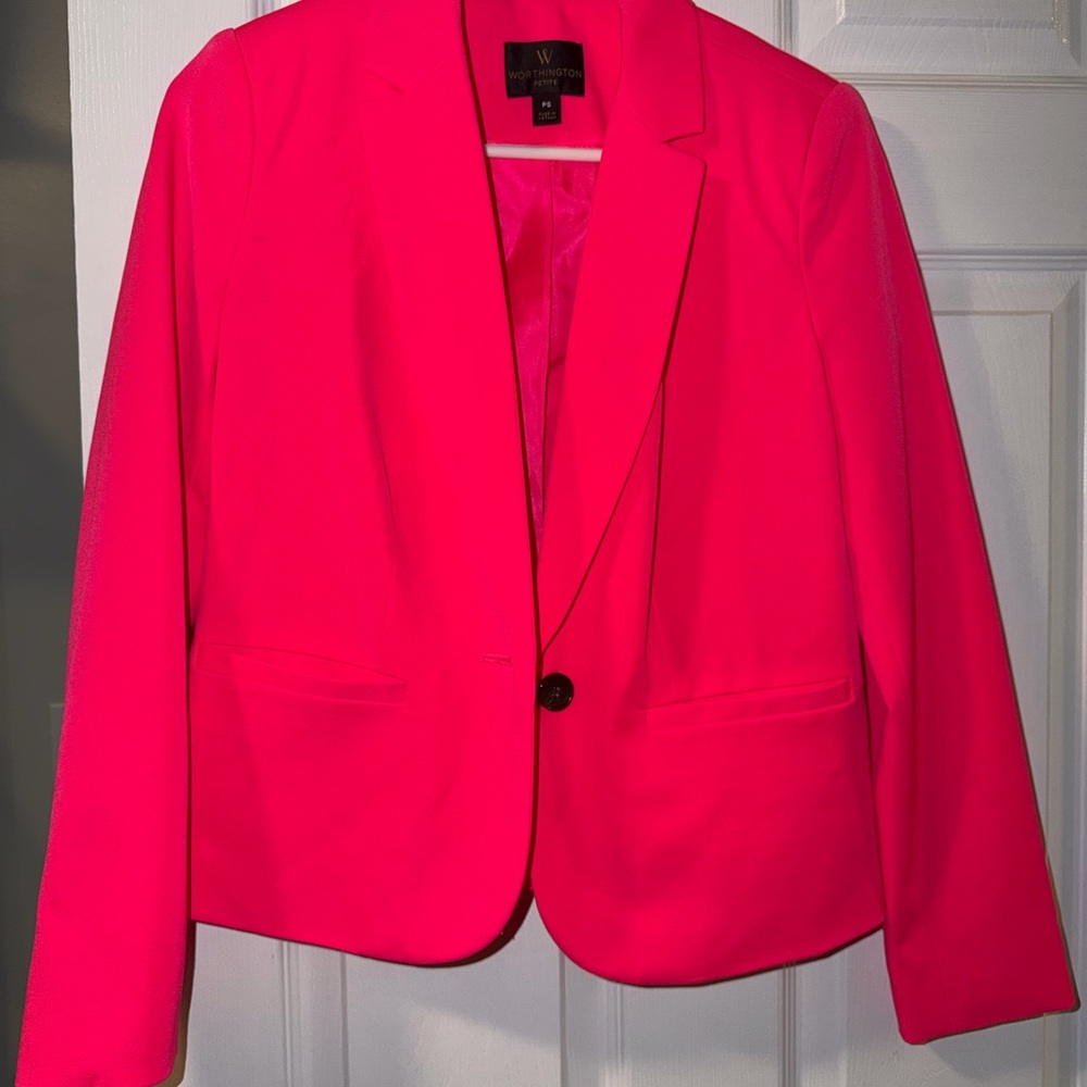 Worthington Vibrant Pink Blazer